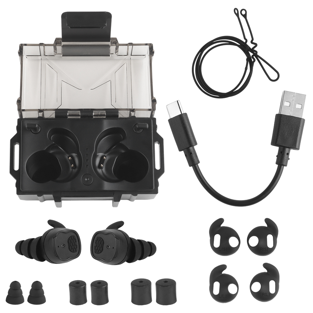 Tactical Bluetooth earplugs, wireless Bluetooth, mobile phone sound pickup, noise reduction, shooting protection, communication headphones - ortacical