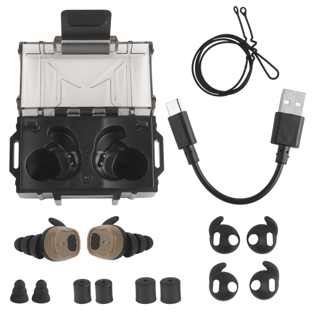Tactical Bluetooth earplugs, wireless Bluetooth, mobile phone sound pickup, noise reduction, shooting protection, communication headphones - ortacical