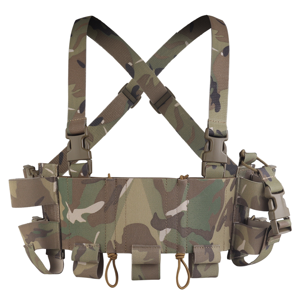WG Low-visibility multi-functional chest hook double-layer three-link 5.56 pocket side radio bag - ortacical