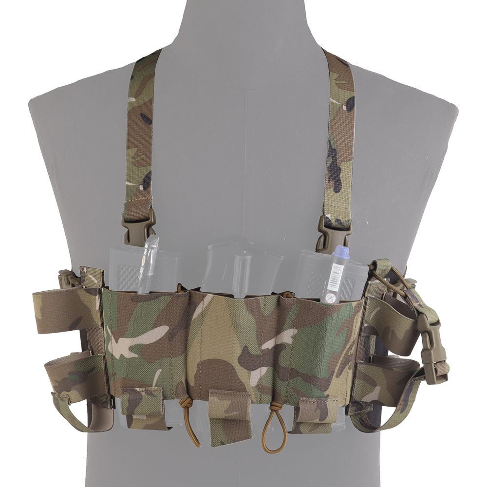 WG Low-visibility multi-functional chest hook double-layer three-link 5.56 pocket side radio bag - ortacical