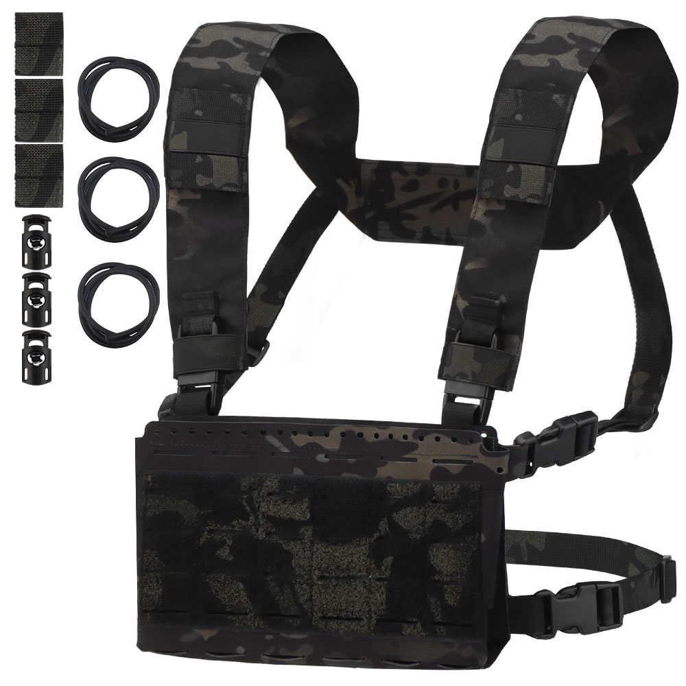 The SSMK5 tactical chest mount front panel is compatible with LV119 SPC JPC2.0 expansion assembly MOLLE - ortacical