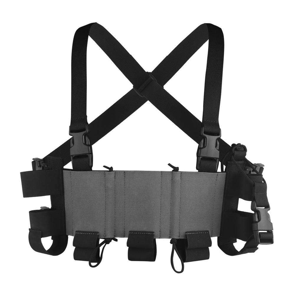 WG Low-visibility multi-functional chest hook double-layer three-link 5.56 pocket side radio bag - ortacical