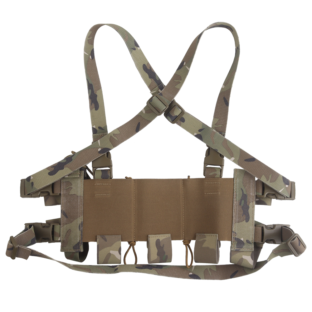 WG Low-visibility multi-functional chest hook double-layer three-link 5.56 pocket side radio bag - ortacical