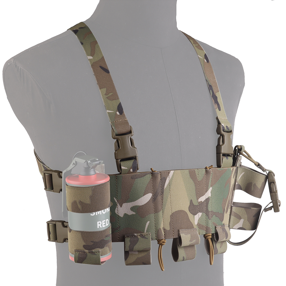 WG Low-visibility multi-functional chest hook double-layer three-link 5.56 pocket side radio bag - ortacical