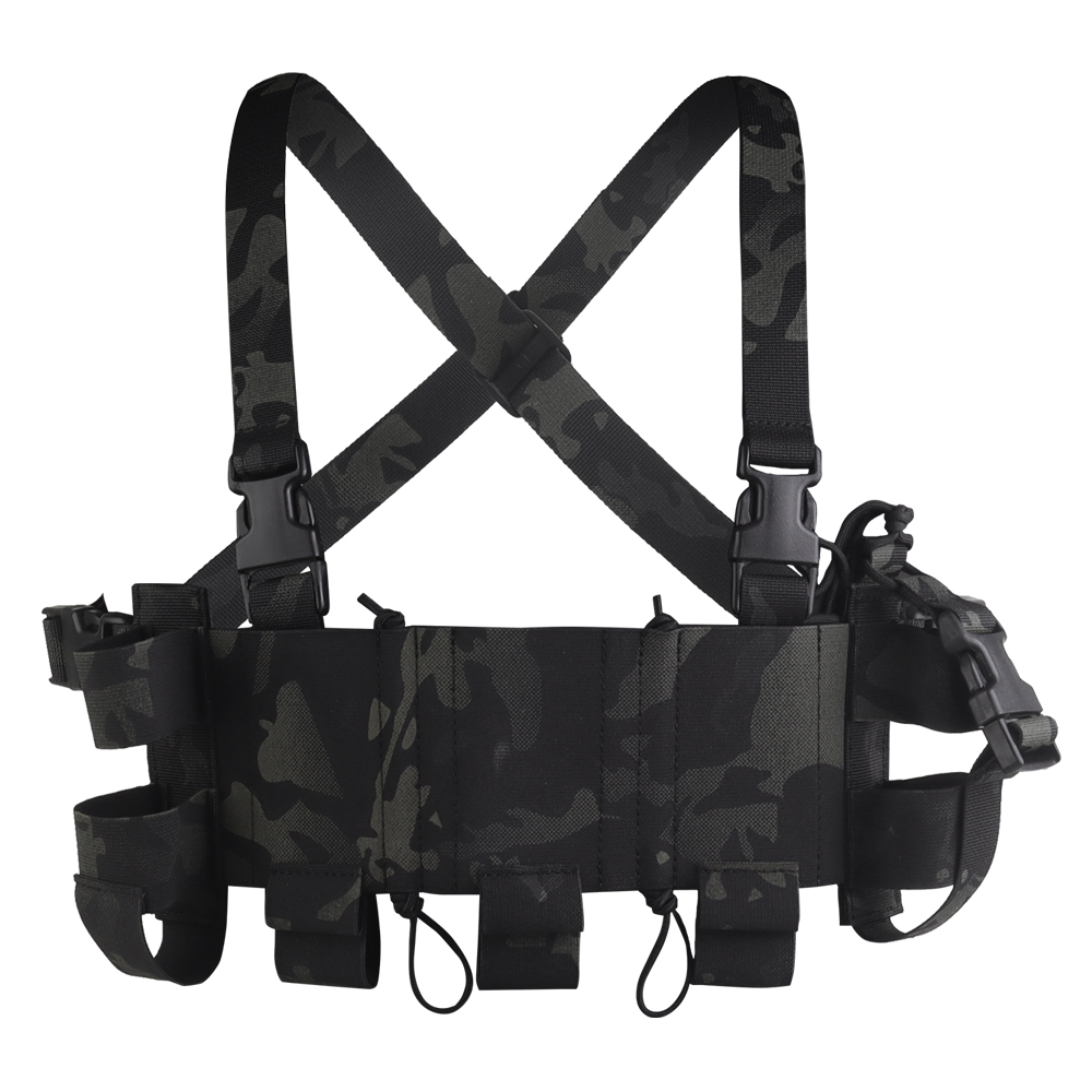WG Low-visibility multi-functional chest hook double-layer three-link 5.56 pocket side radio bag - ortacical