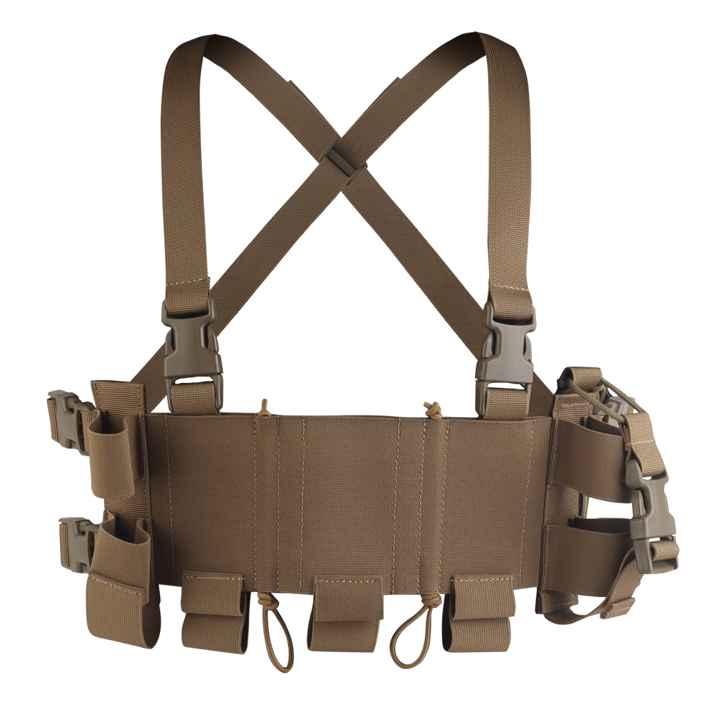 WG Low-visibility multi-functional chest hook double-layer three-link 5.56 pocket side radio bag - ortacical