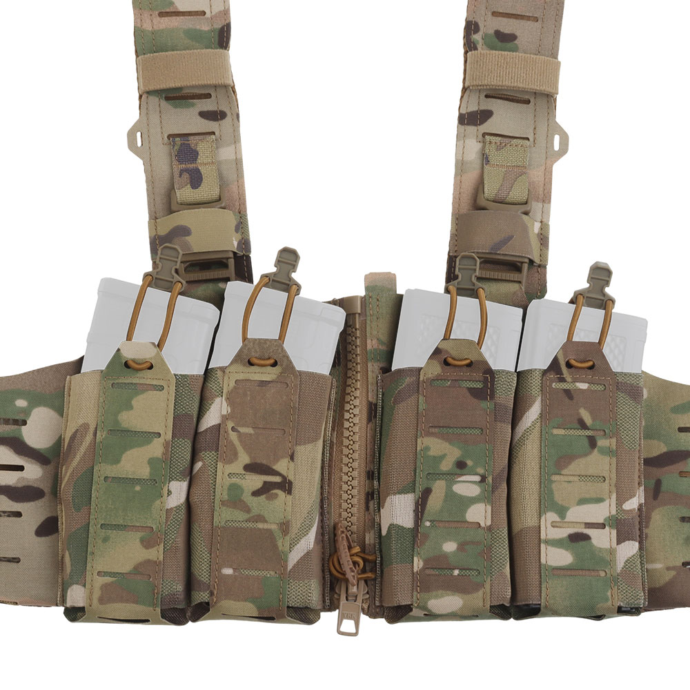 Lightweight SF tactical camouflage chest hook molle hook with zipper connection and fixation in various combinations - ortacical