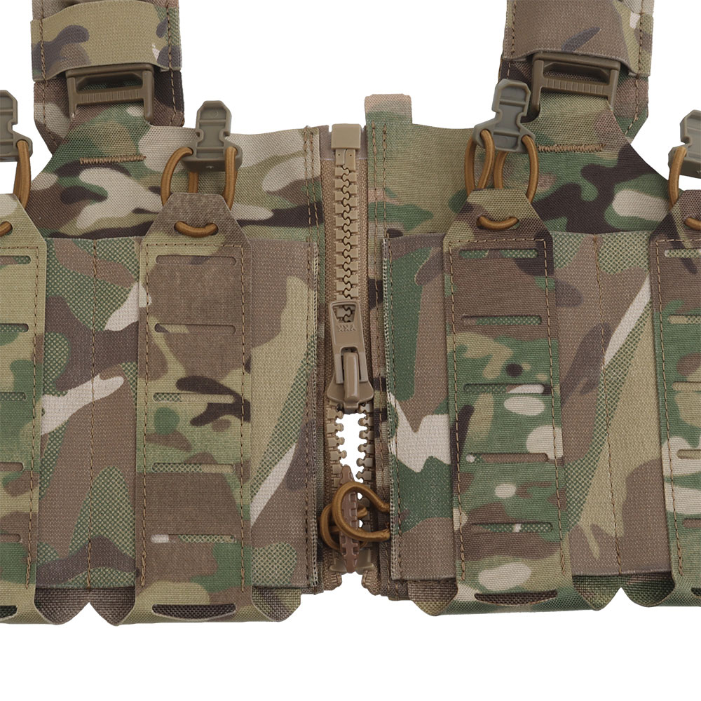 Lightweight SF tactical camouflage chest hook molle hook with zipper connection and fixation in various combinations - ortacical