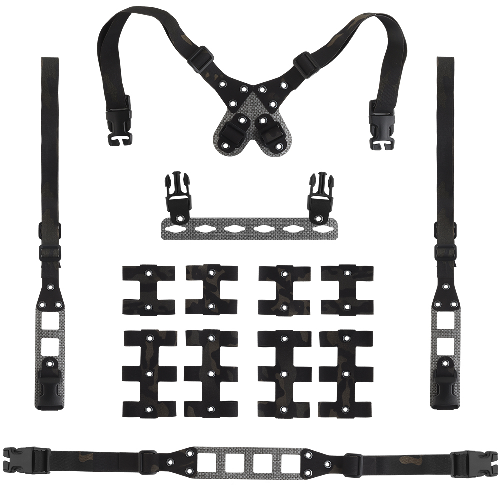 Modular tactical camouflage chest hanger with quick-release and quick-release plug-in buckle combination, DIY matching and self-combination - ortacical