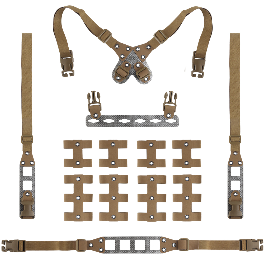 Modular tactical camouflage chest hanger with quick-release and quick-release plug-in buckle combination, DIY matching and self-combination - ortacical