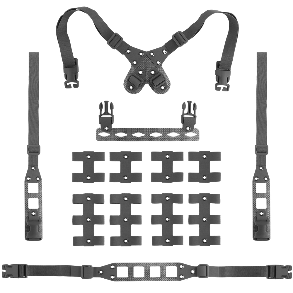 Modular tactical camouflage chest hanger with quick-release and quick-release plug-in buckle combination, DIY matching and self-combination - ortacical