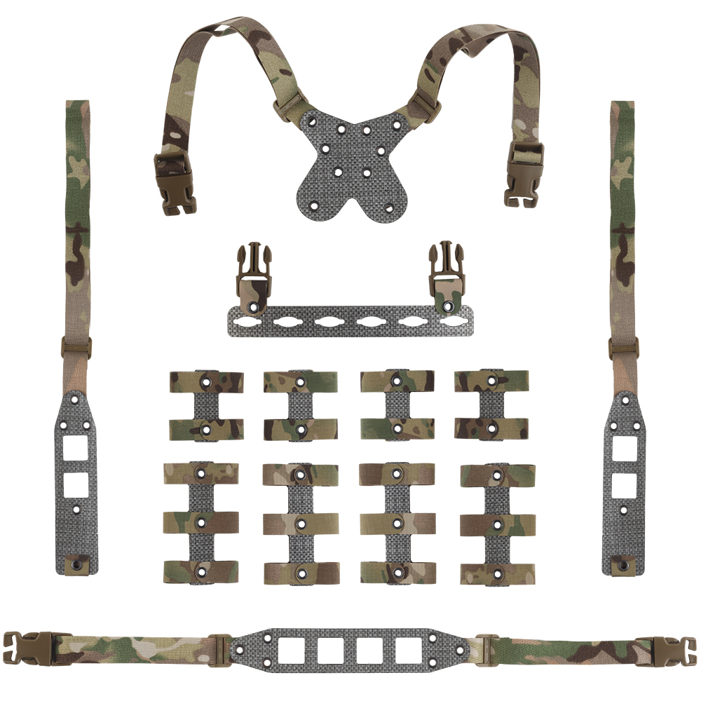 Modular tactical camouflage chest hanger with quick-release and quick-release plug-in buckle combination, DIY matching and self-combination - ortacical