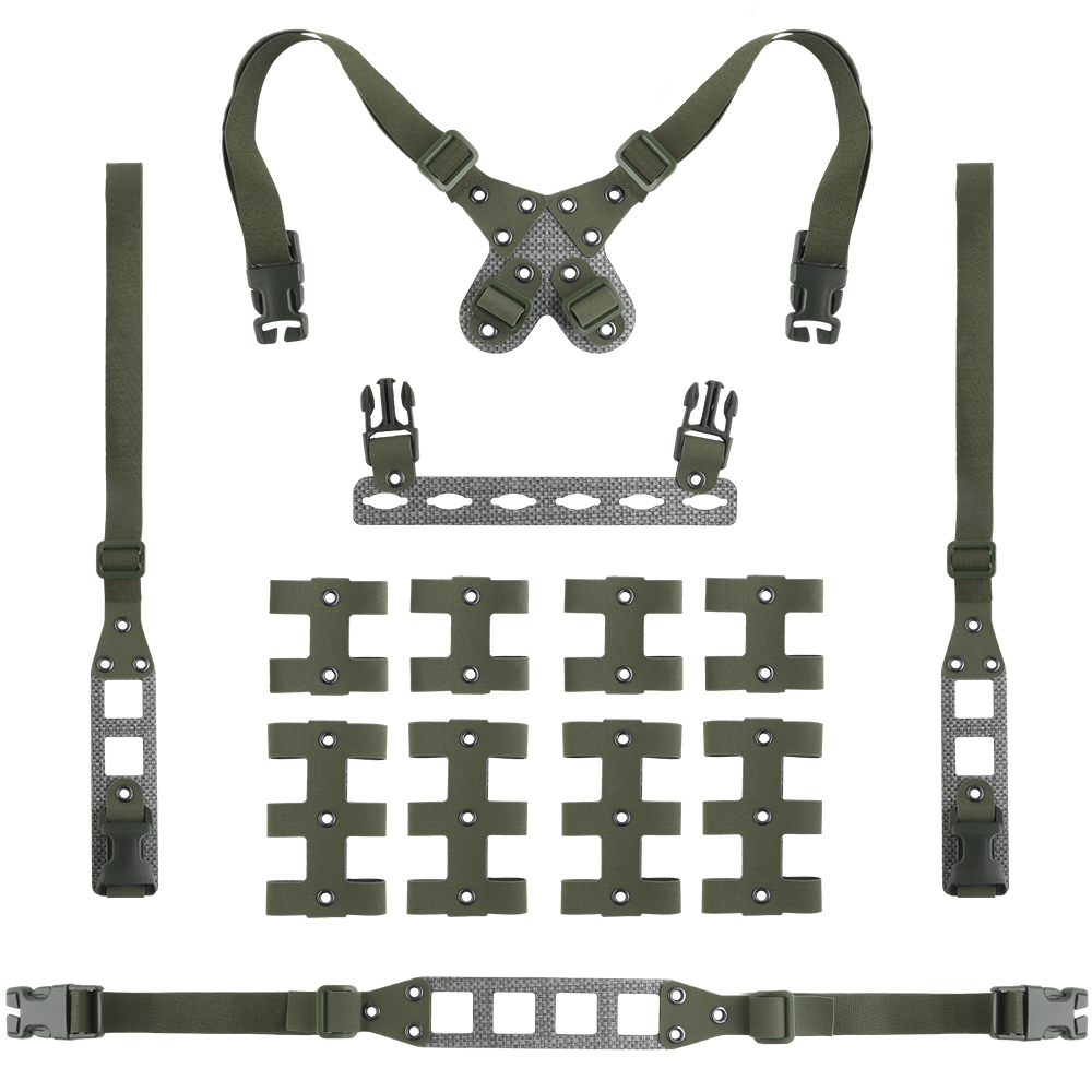 Modular tactical camouflage chest hanger with quick-release and quick-release plug-in buckle combination, DIY matching and self-combination - ortacical
