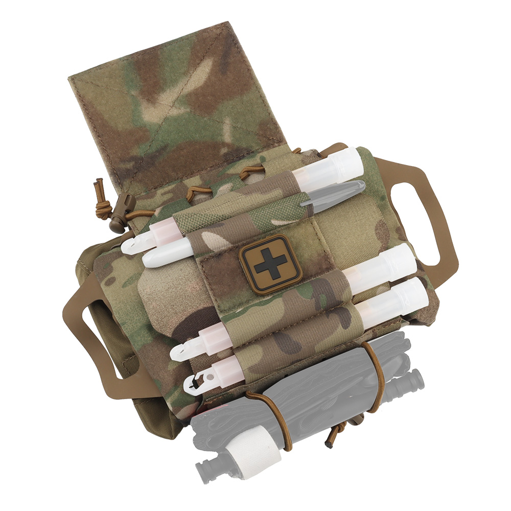 Quickly deploy the first aid kit tactical outdoor medical supplies storage bag expansion lower hanging bag - ortacical