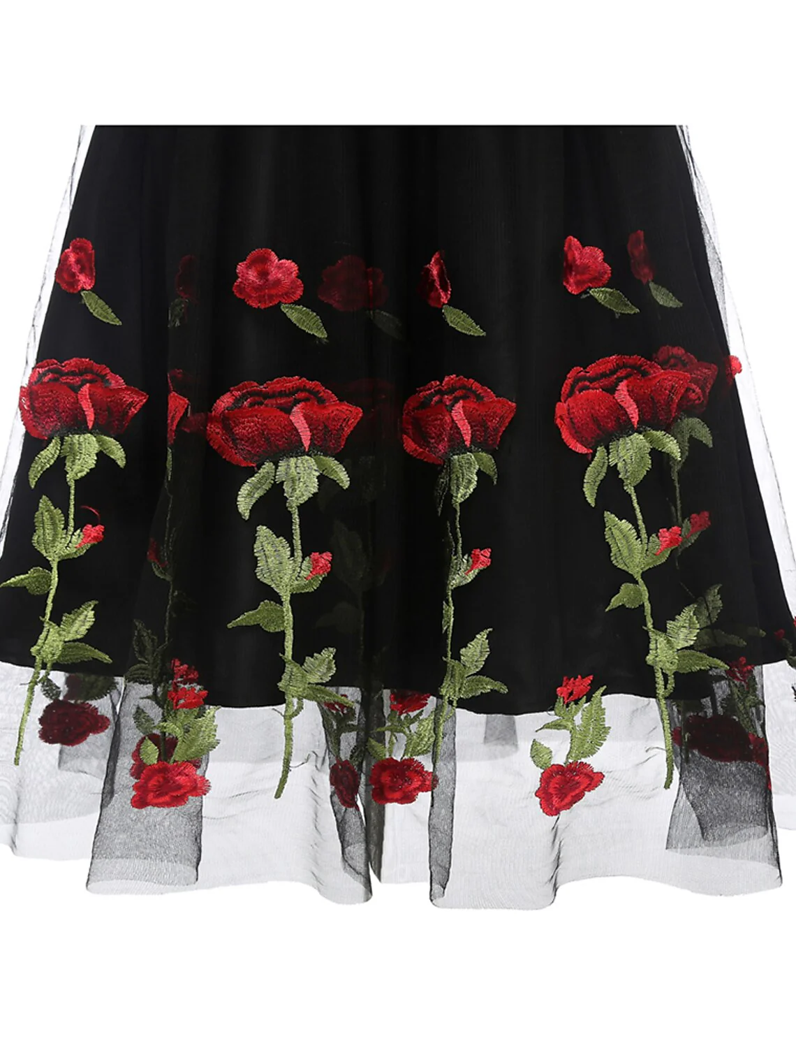 A-Line Cocktail Dresses Party Dress Holiday Knee Length Short Sleeve Off Shoulder Organza with Embroidery Appliques - TREBLEV