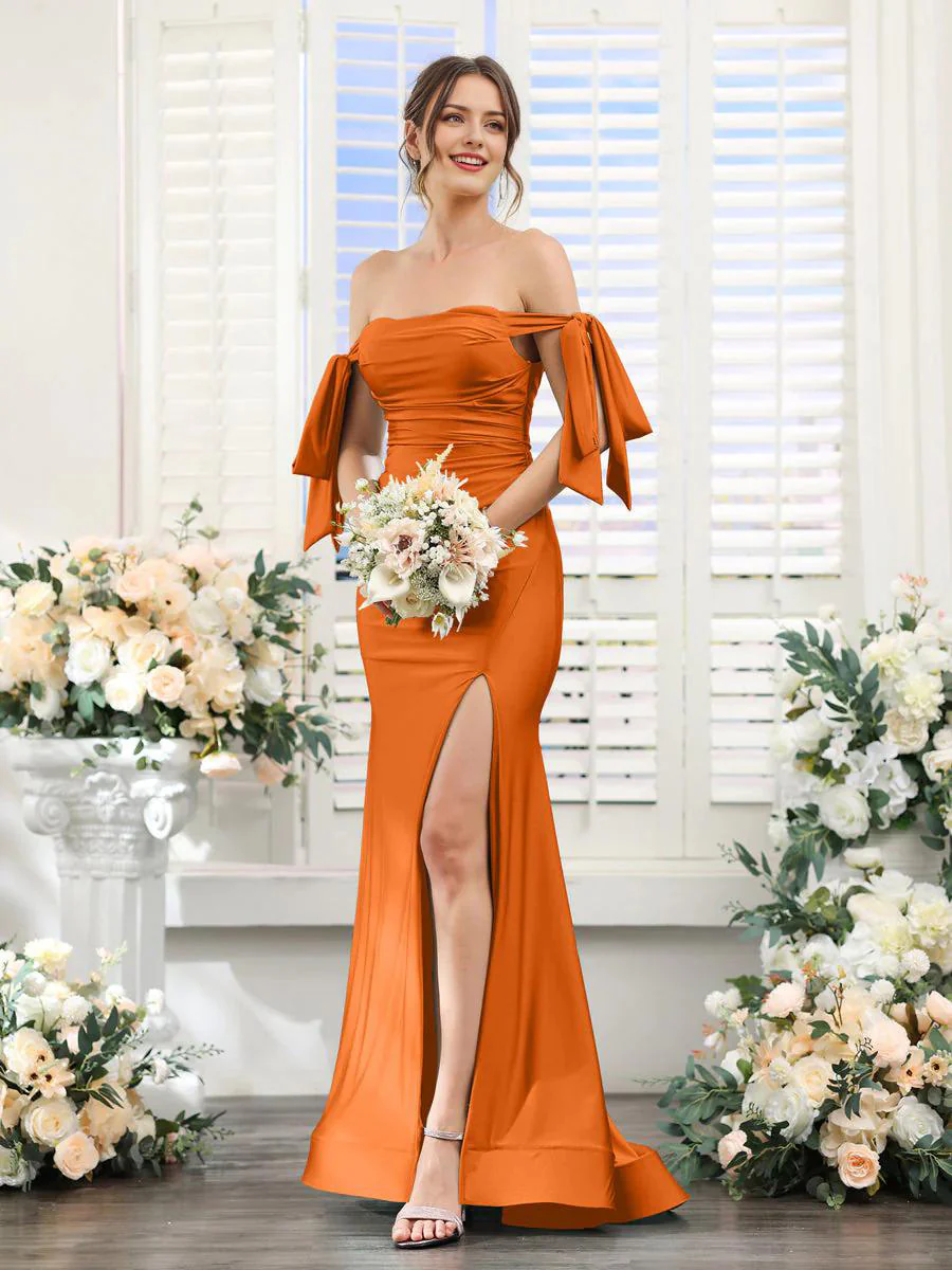 V Neck Sleeveless Split Formal Dress Cocktail Party Prom Long Wedding Guest Dresses - TREBLEV