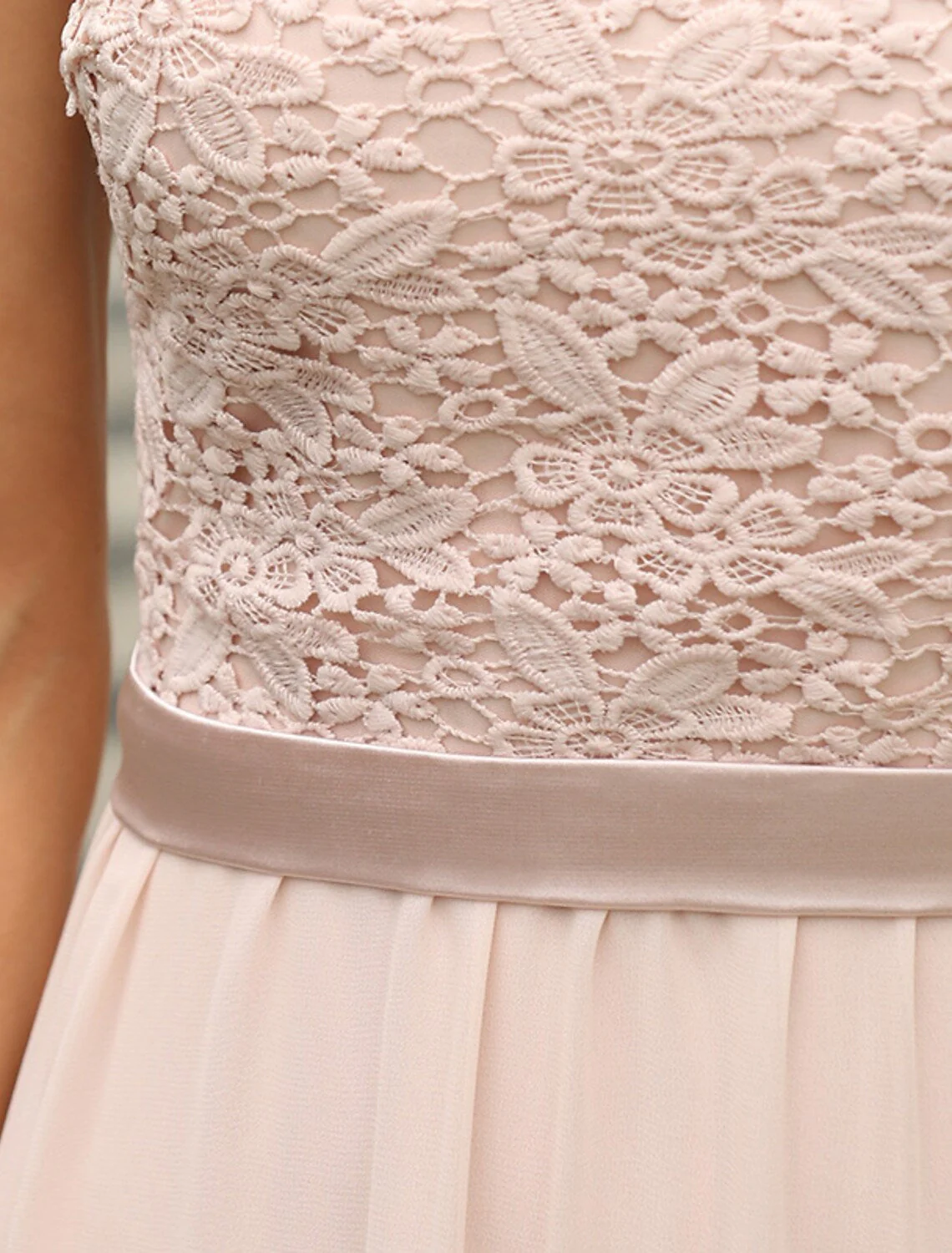 A-Line Elegant Formal Evening Dress Backless Sleeveless Floor Length Chiffon with Pleats - TREBLEV