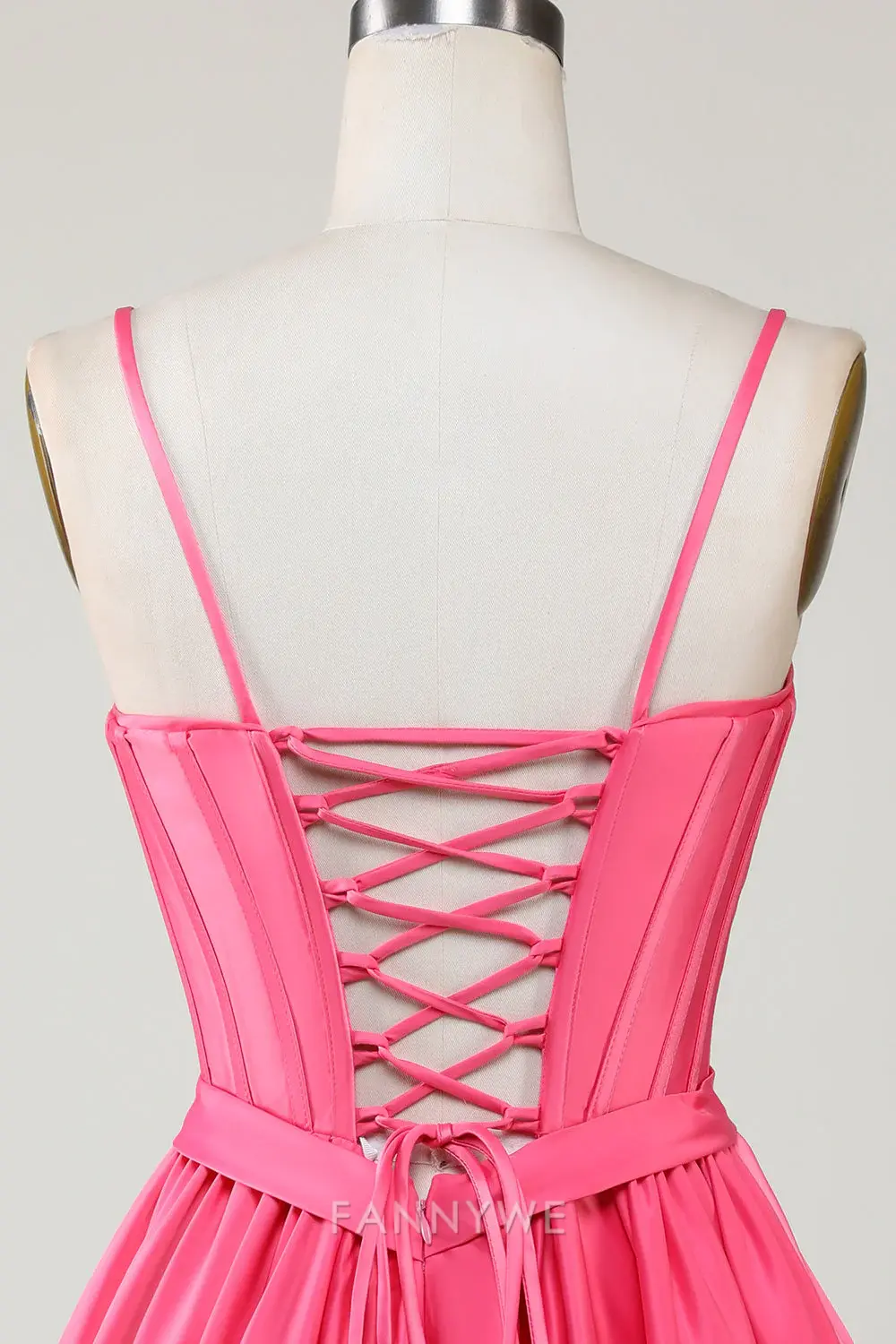 FannyWe Elegant Trendy A-Line Spaghetti Straps Fuchsia Short Homecoming Dresses hot sale - TREBLEV