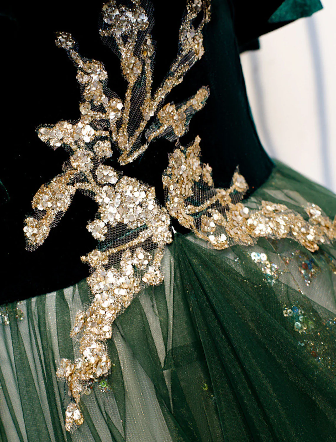 A-Line Glittering Luxurious Engagement Formal Evening Dress Spaghetti Strap Sleeveless Floor Length Organza with Sequin - TREBLEV