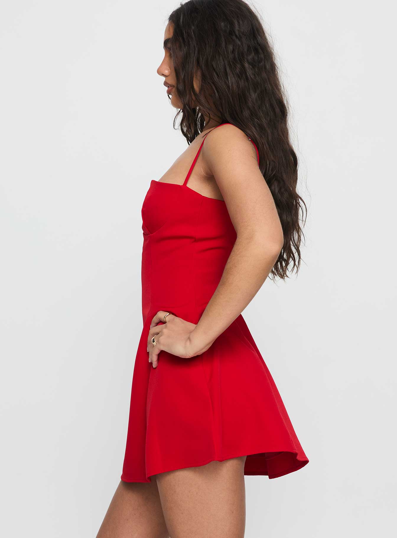 Easy To Love Mini Dress Red - TREBLEV