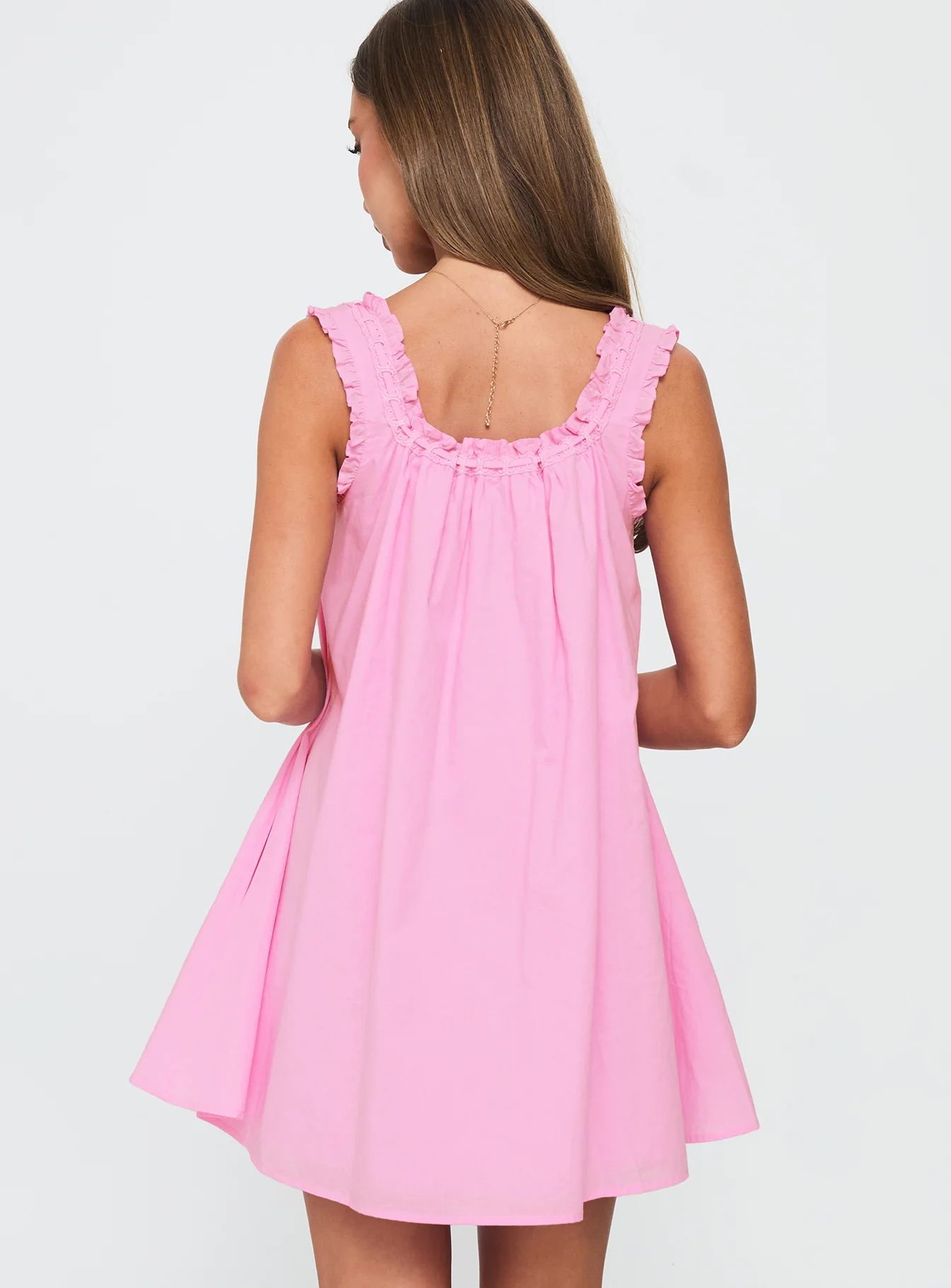 Swing Mini Dress Pink - TREBLEV