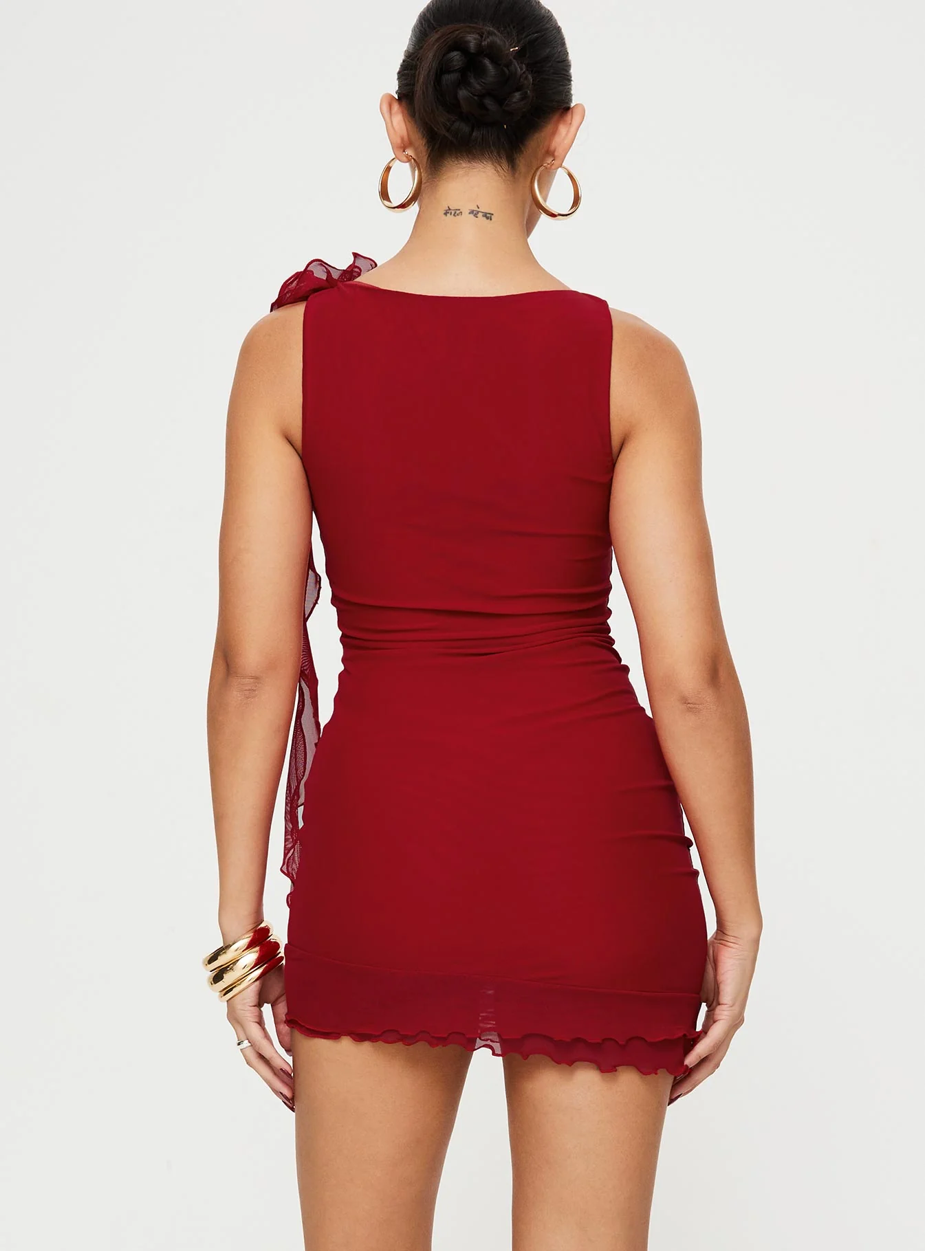 Lorello Mini Dress Red - TREBLEV