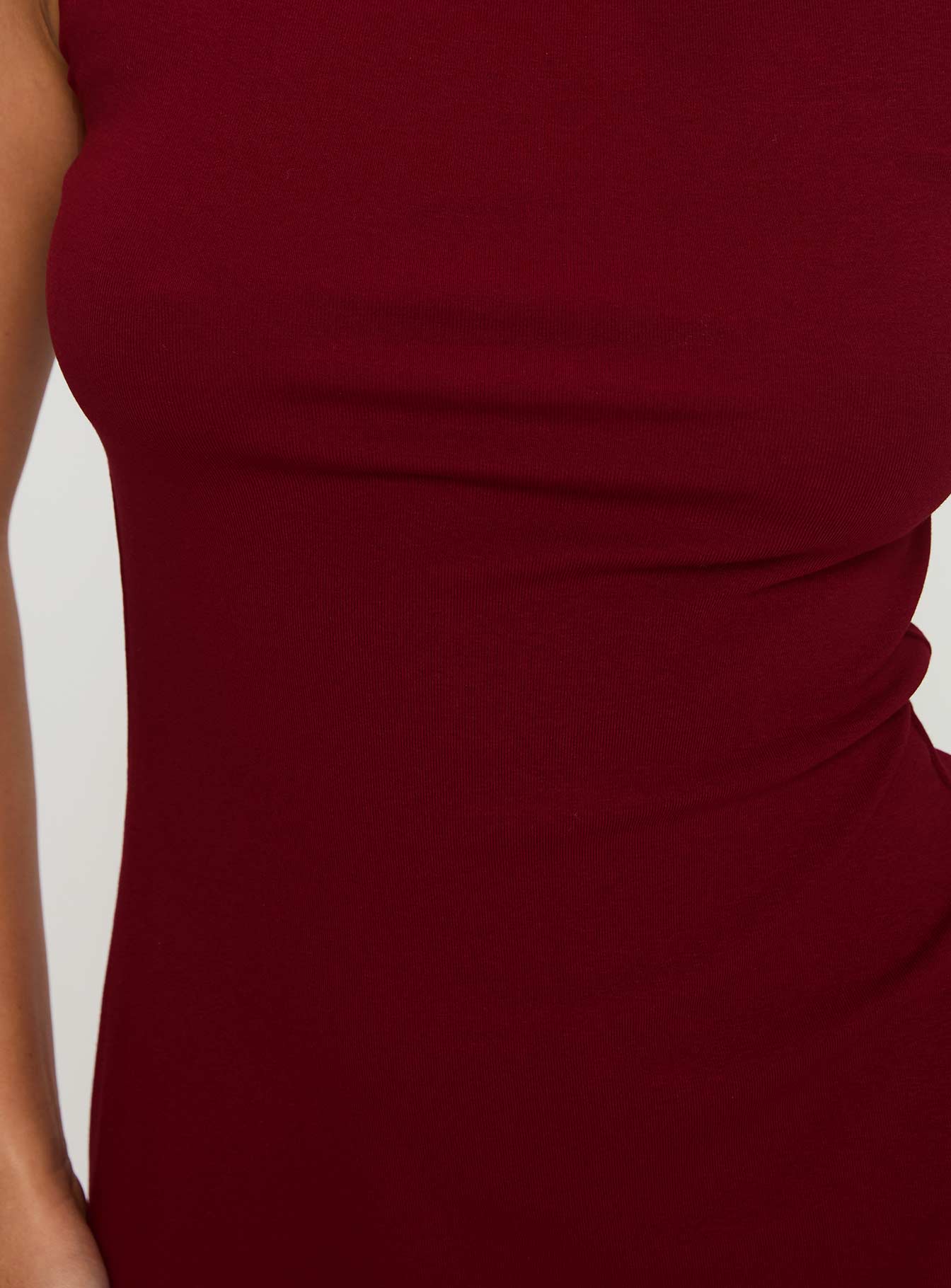 Zimmie Mini Dress Burgundy - TREBLEV