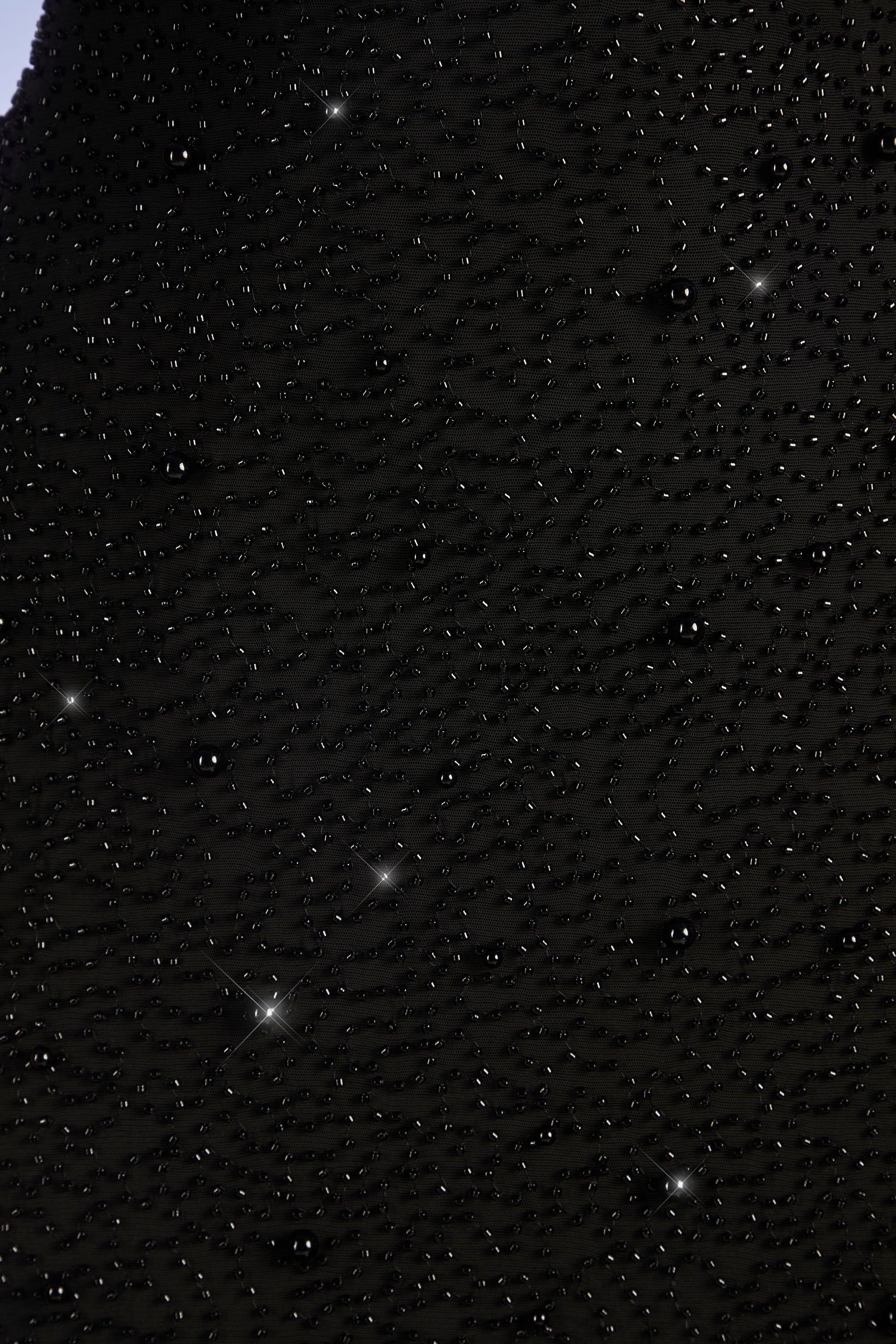 Embellished Bandeau Maxi Dress in Black - TREBLEV