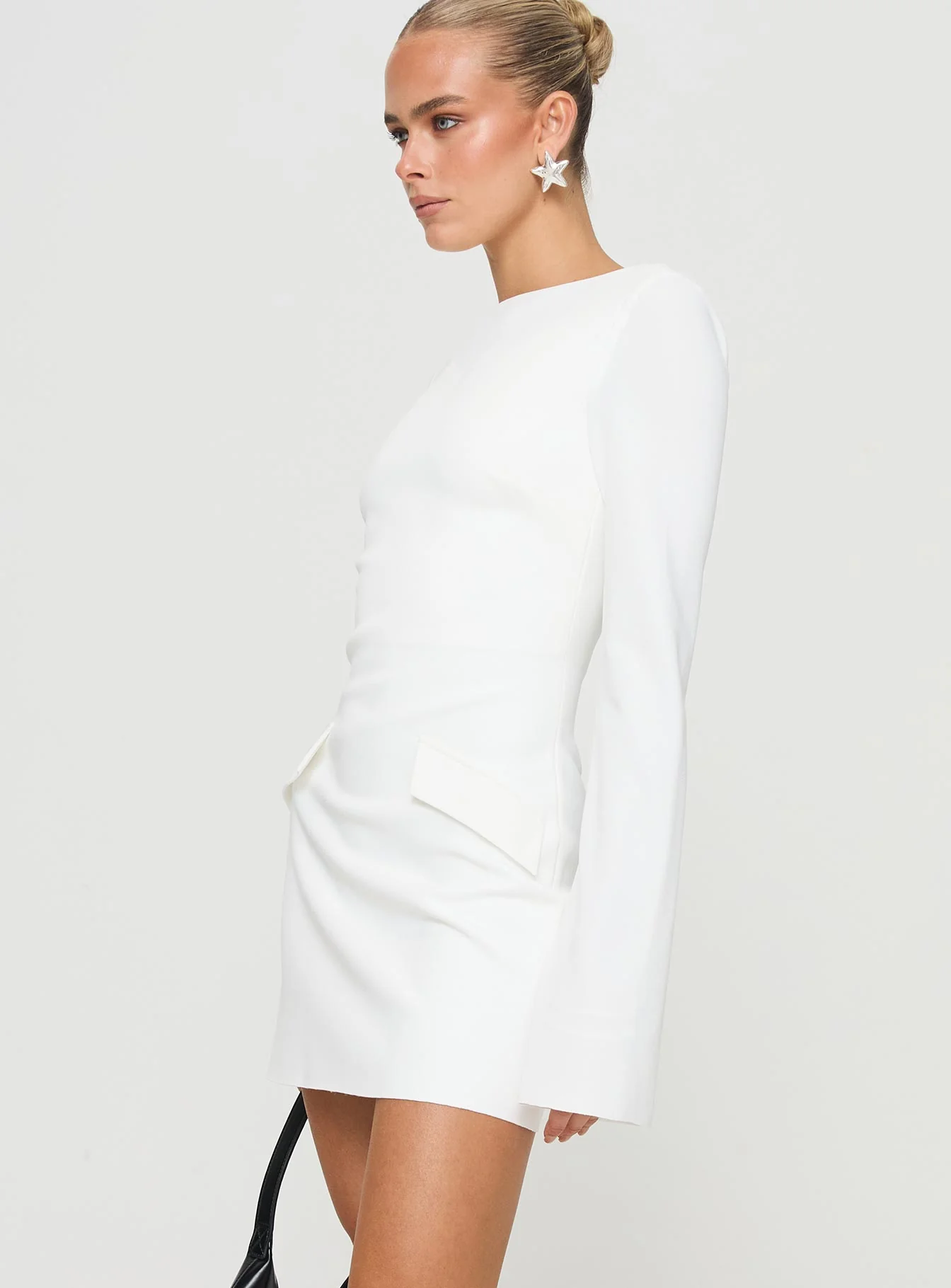Carters Long Sleeve Mini Dress White - TREBLEV