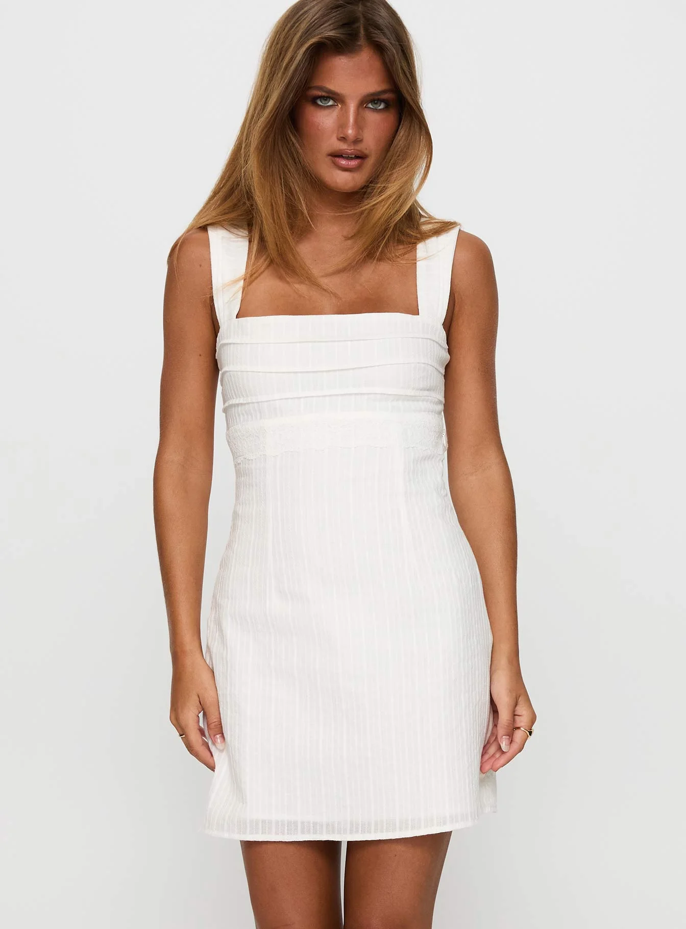 Anyone But You Mini Dress White - TREBLEV