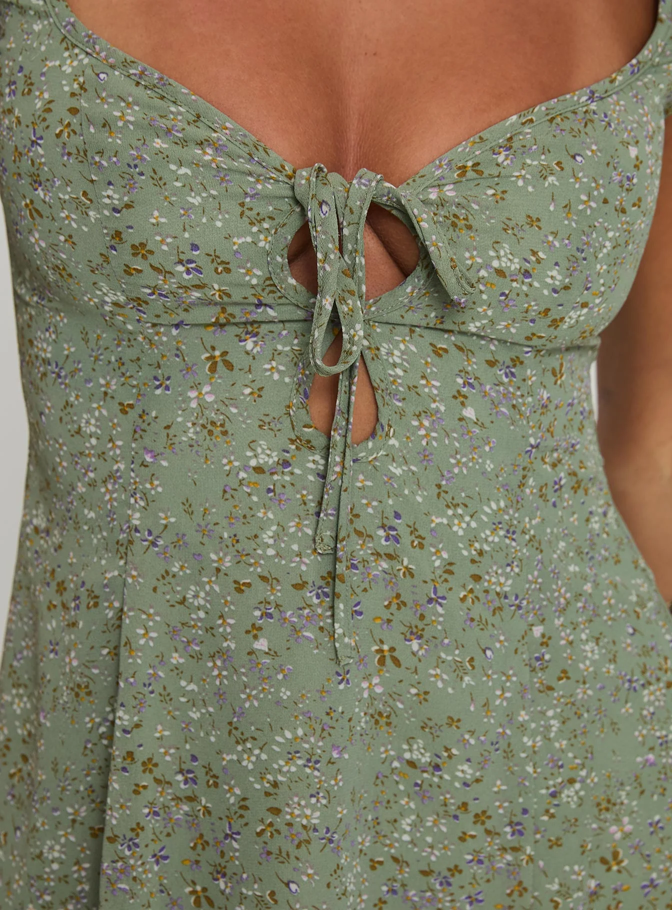 Alora Mini Dress Green - TREBLEV