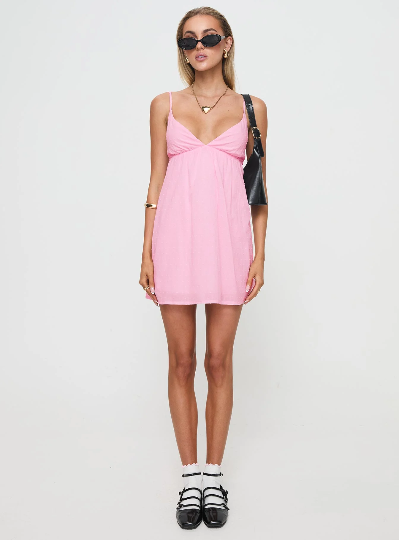 Koko Mini Dress Pink - TREBLEV