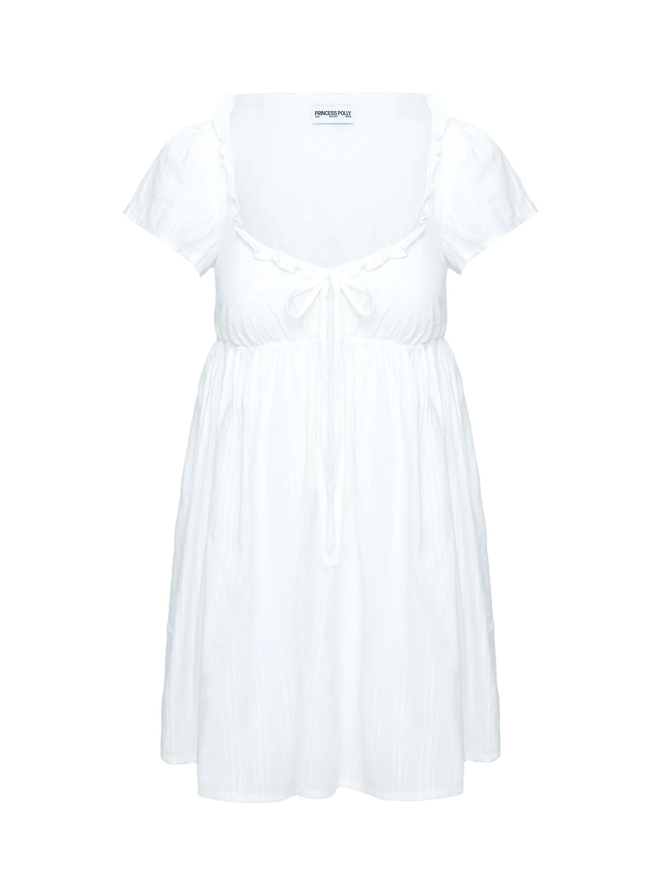 Monsterrat Mini Dress White - TREBLEV