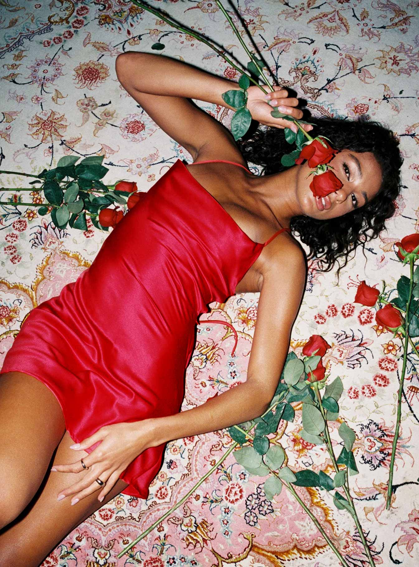 Celena Mini Dress Red - TREBLEV