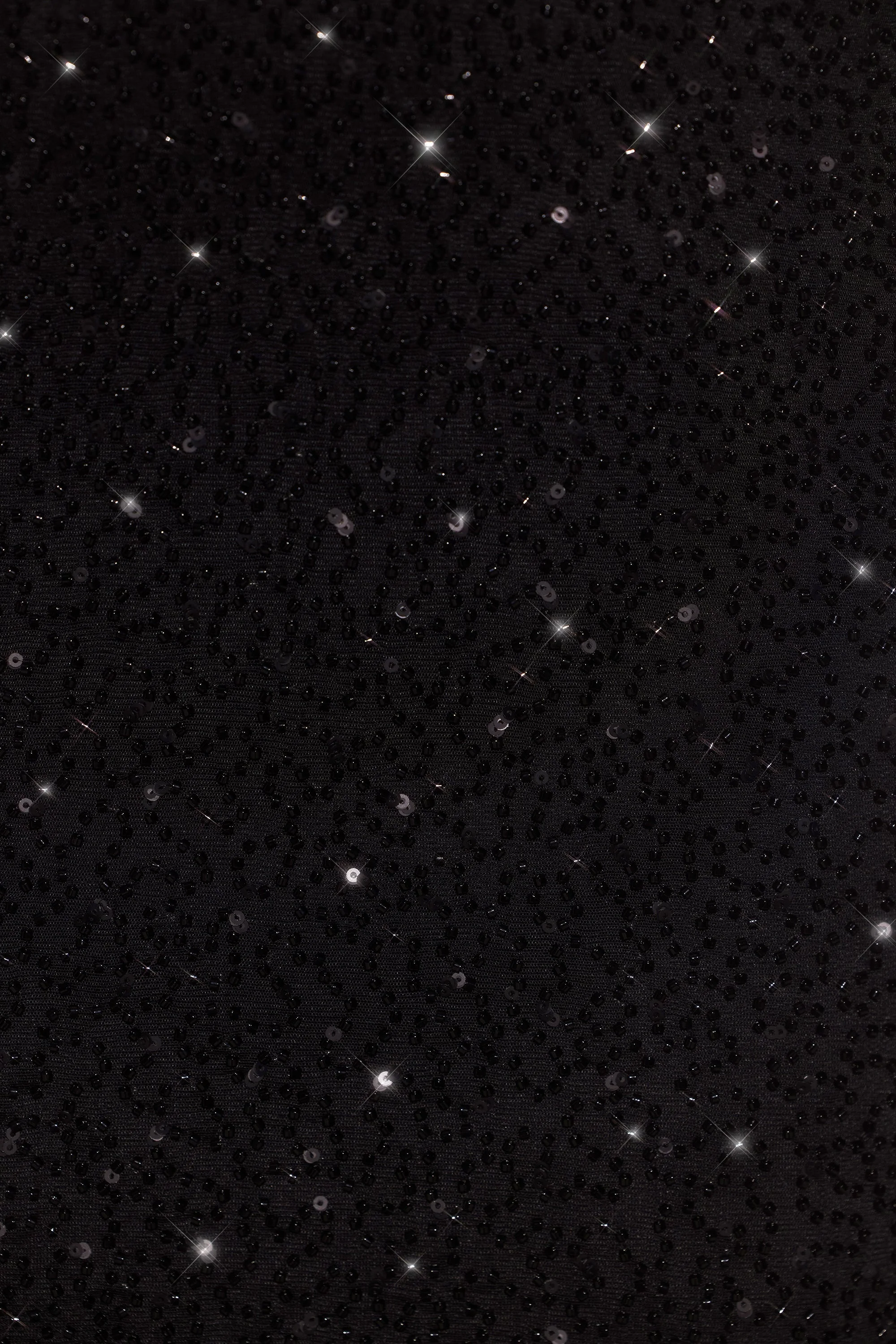 Embellished Plunge Halter Neck Evening Gown in Black - TREBLEV