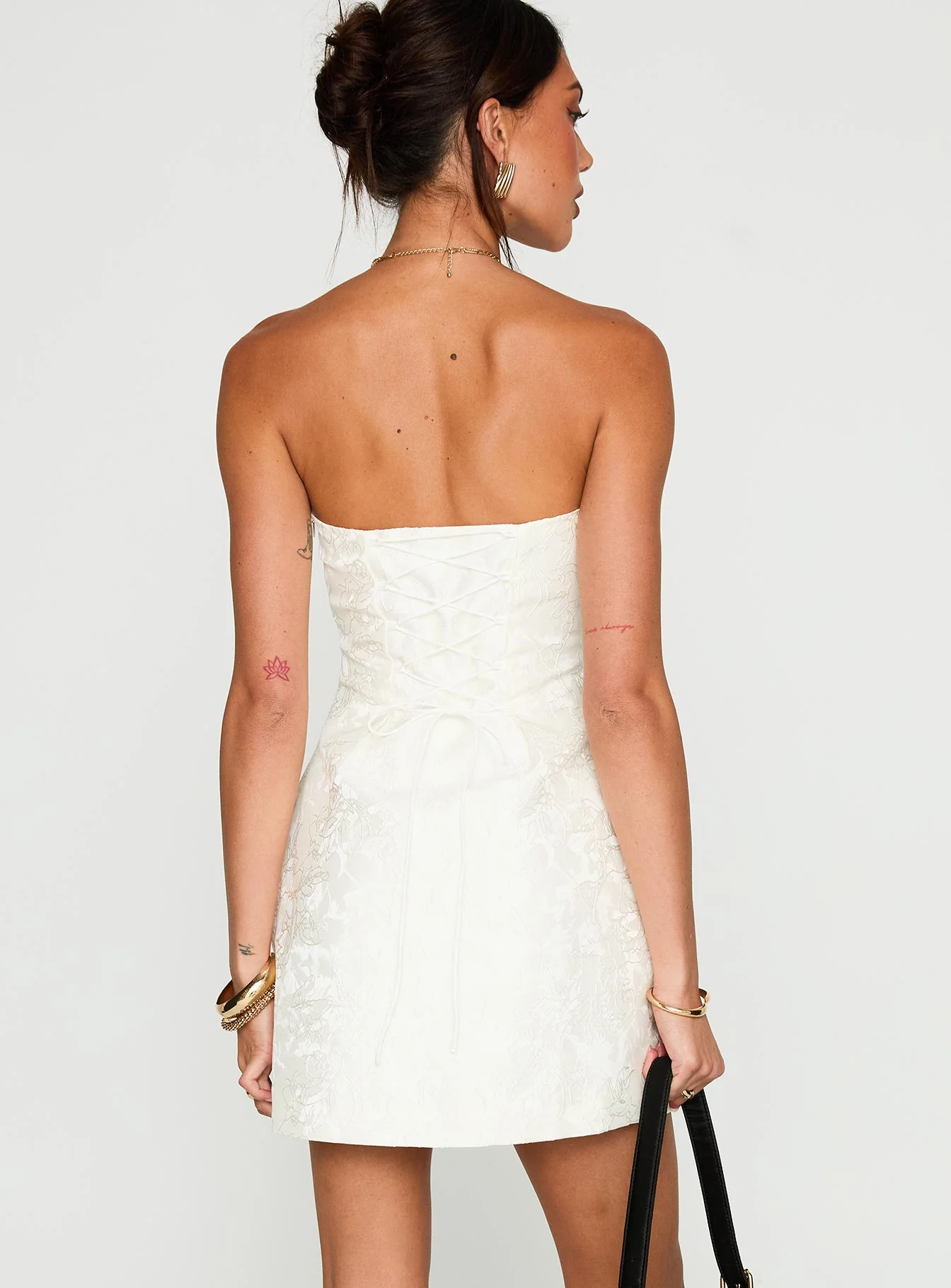 Heaven Sent Strapless Mini Dress White - TREBLEV