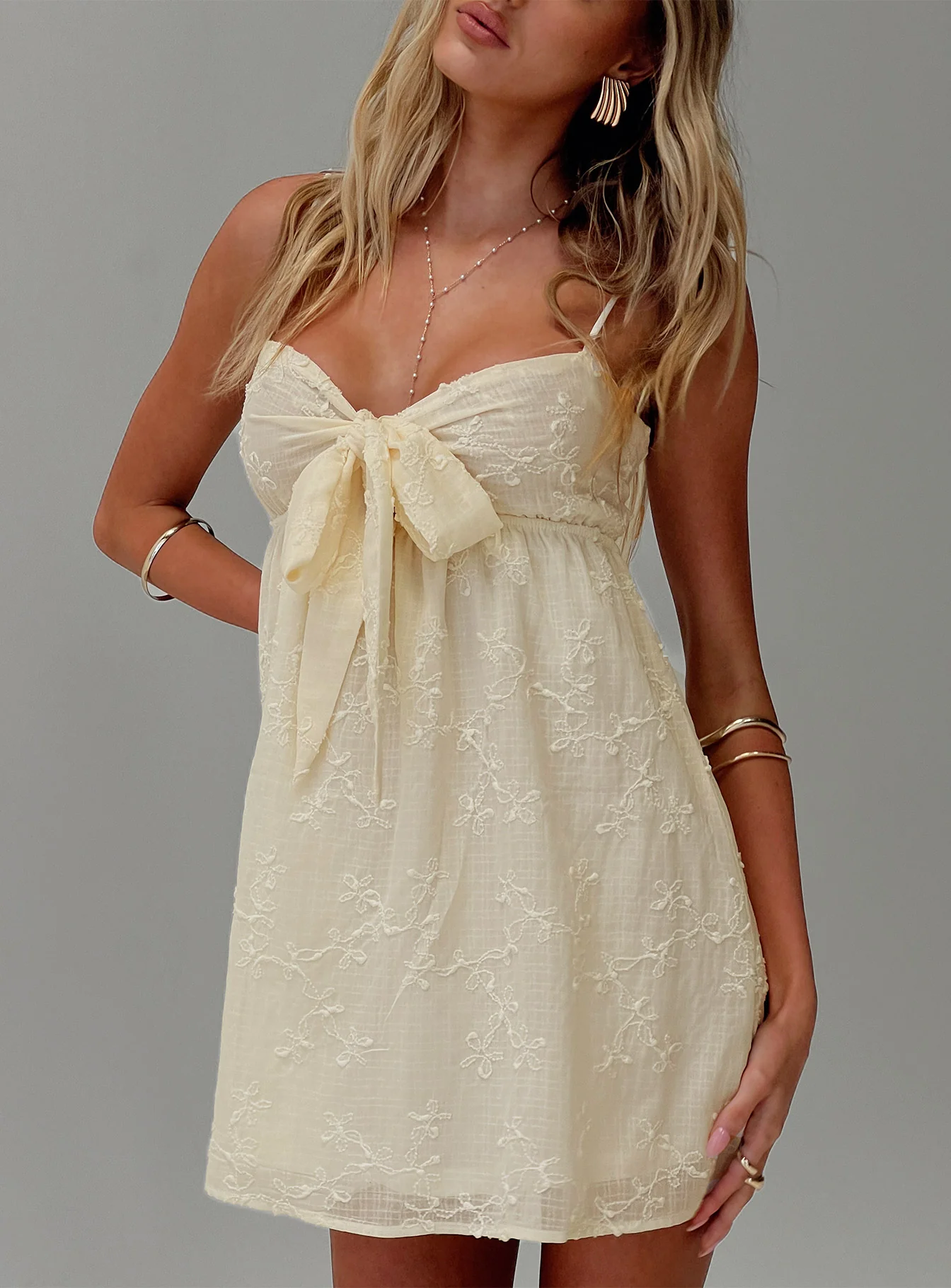 Granno Mini Dress Lemon - TREBLEV