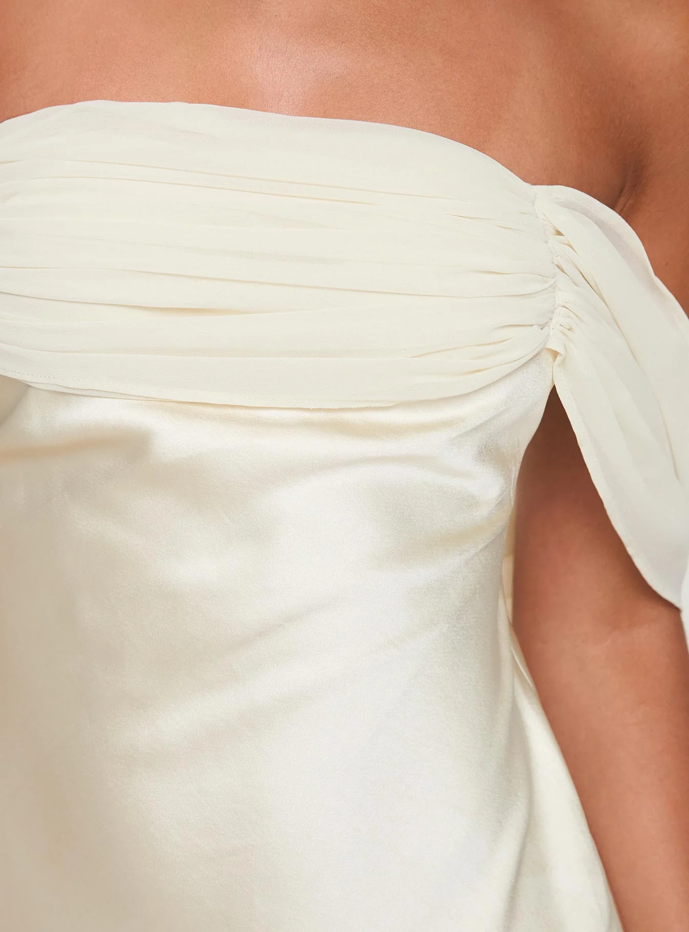 Adoration Mini Dress Cream - TREBLEV