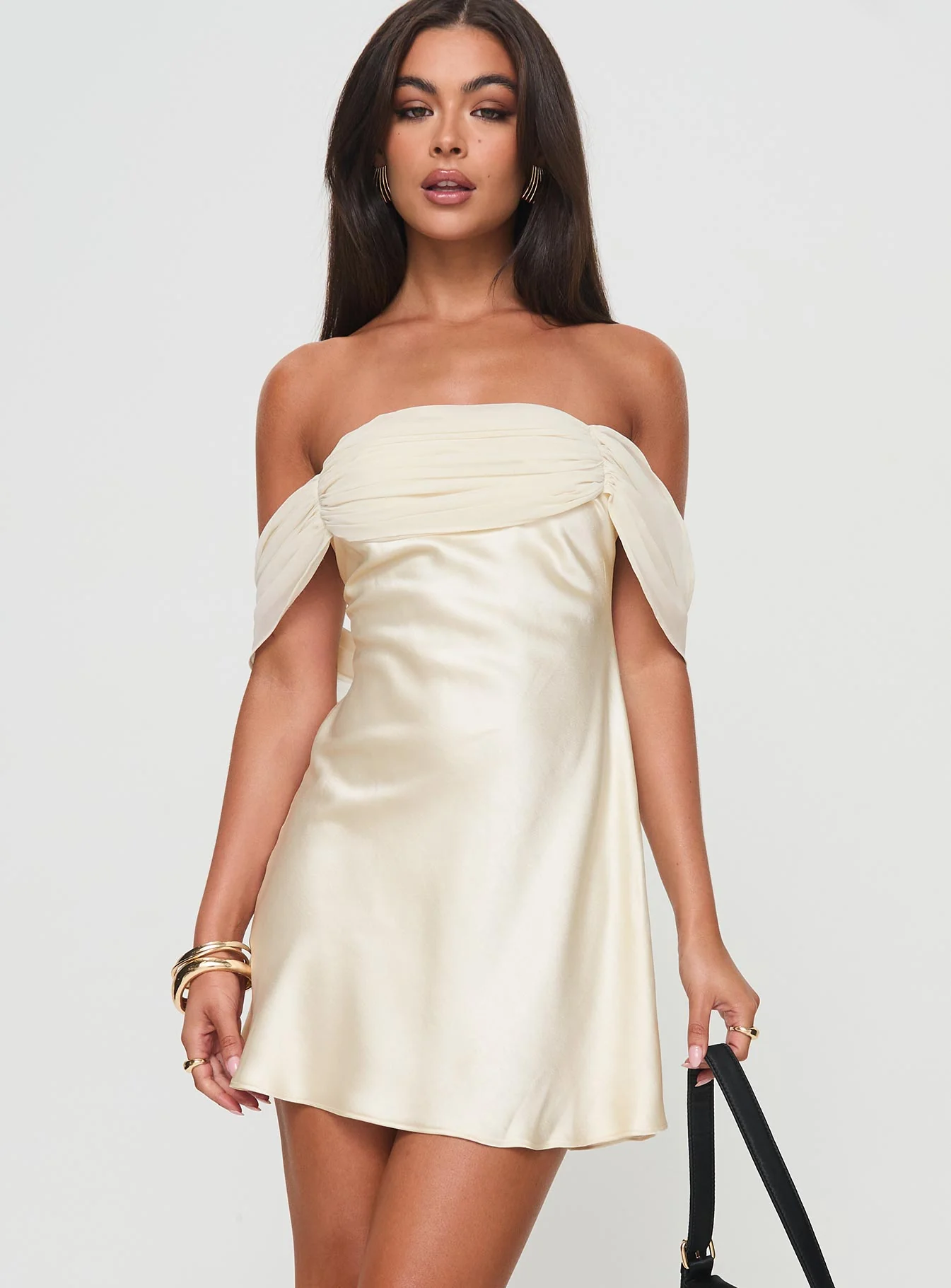 Adoration Mini Dress Cream - TREBLEV