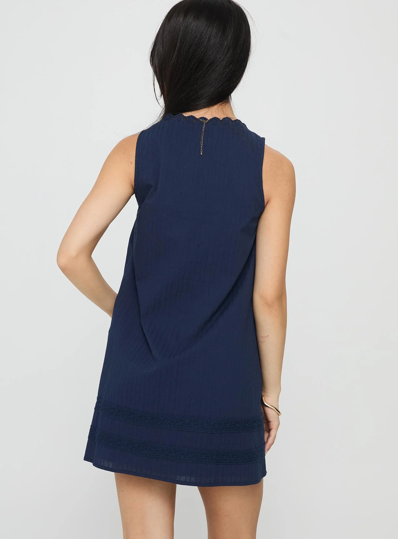 Alanah Mini Dress Navy - TREBLEV