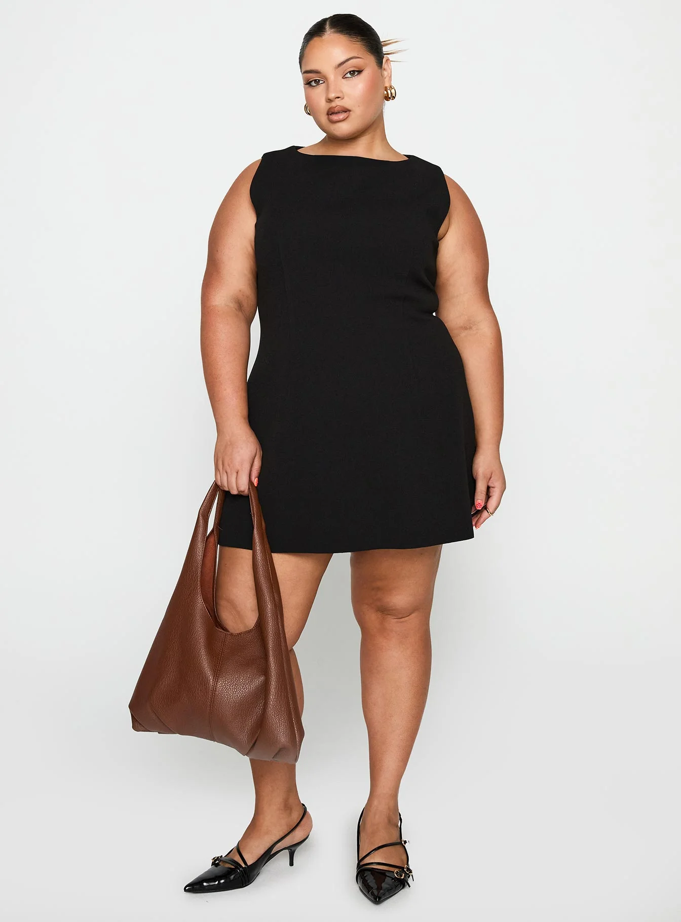 Anse Mini Dress Black Curve - TREBLEV