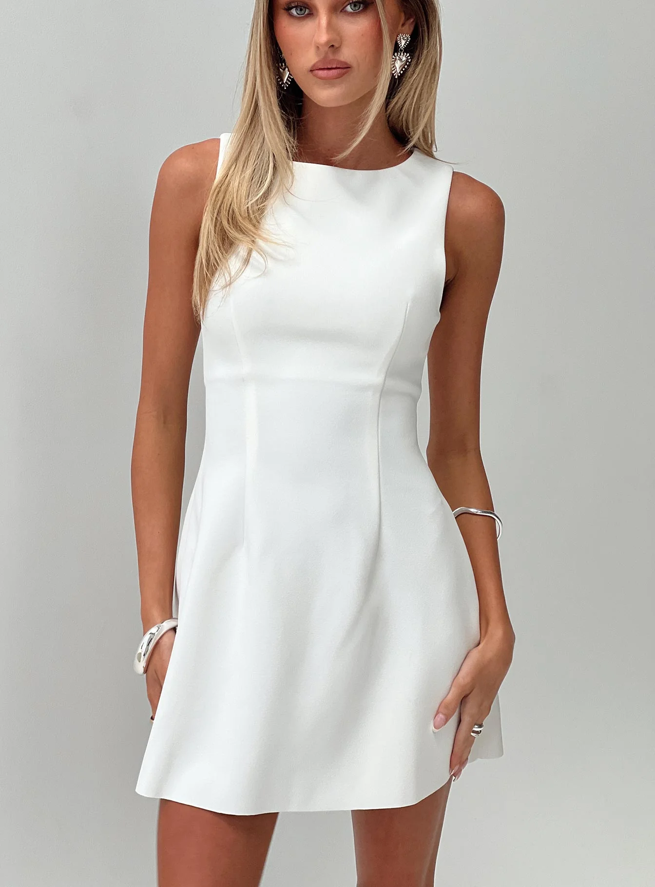 Anse Mini Dress White - TREBLEV