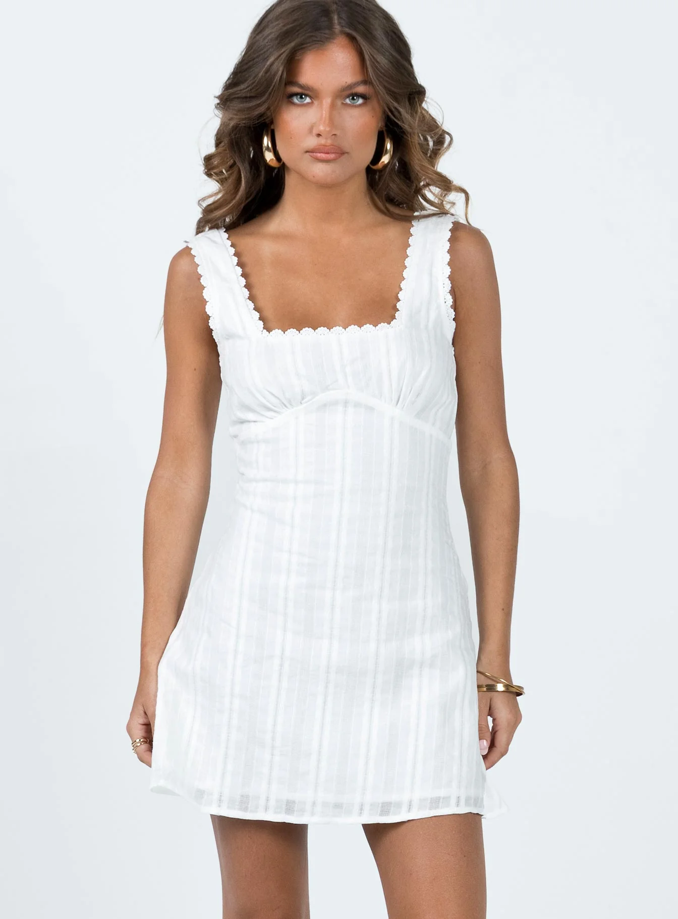 Dasha Mini Dress White - TREBLEV