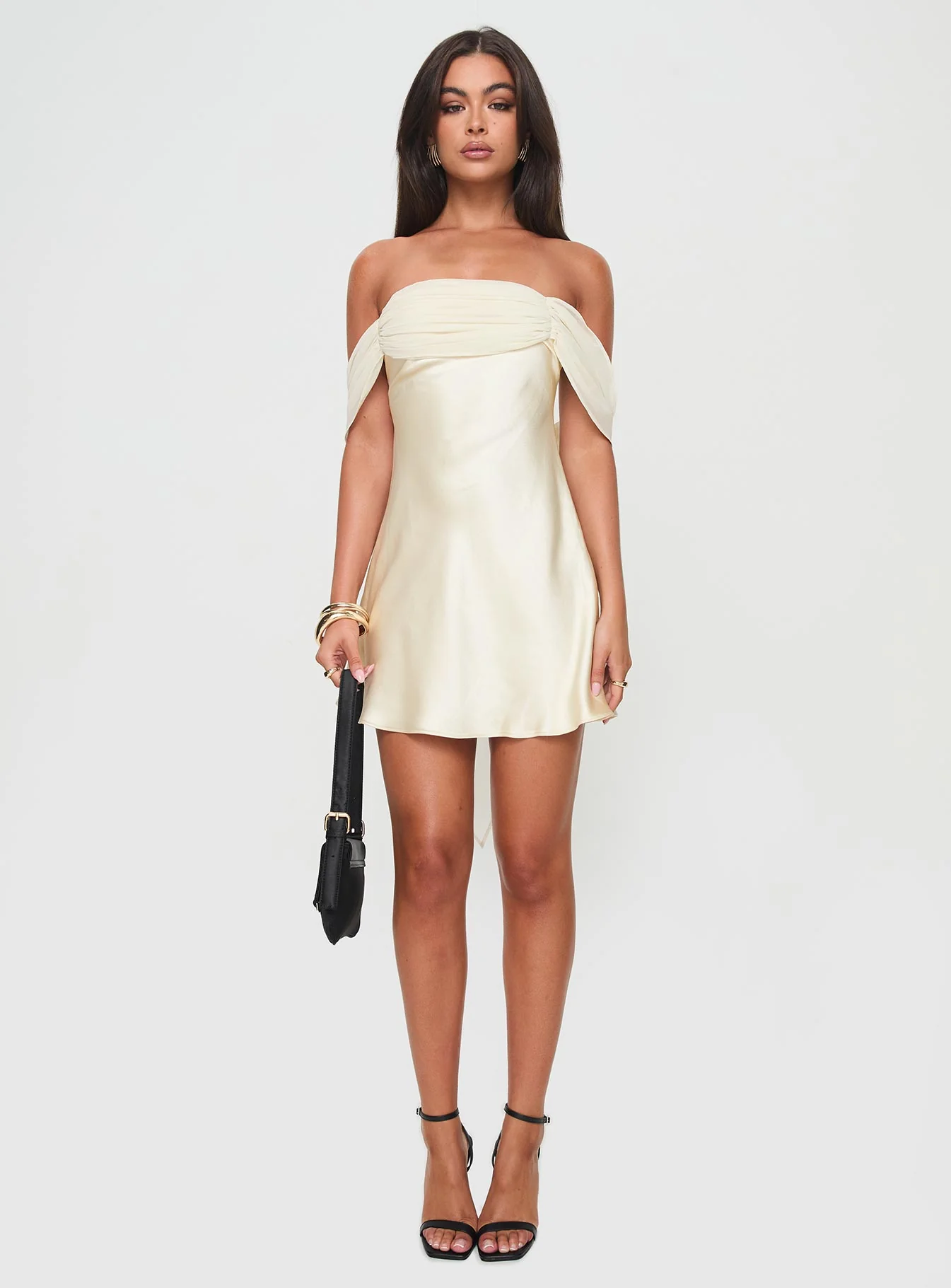 Adoration Mini Dress Cream - TREBLEV