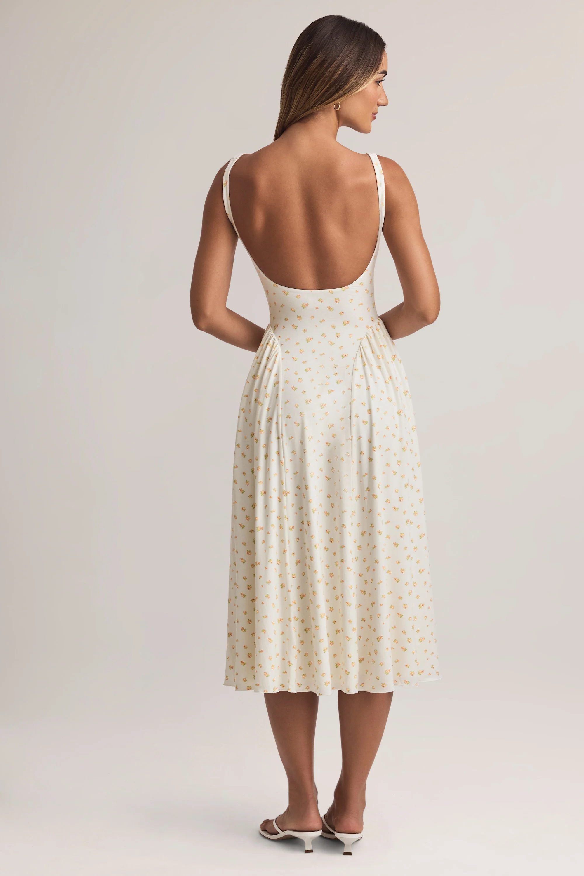 Modal A-Line Midaxi Dress in Floral Print - TREBLEV