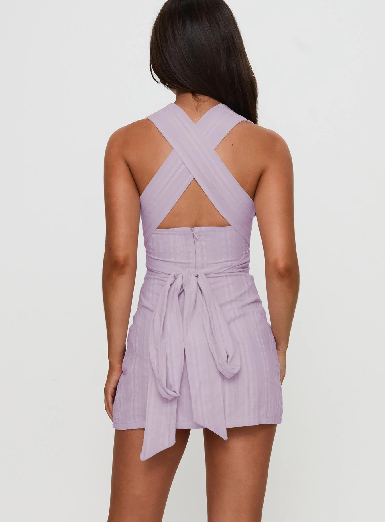 Alsace Mini Dress Lilac - TREBLEV