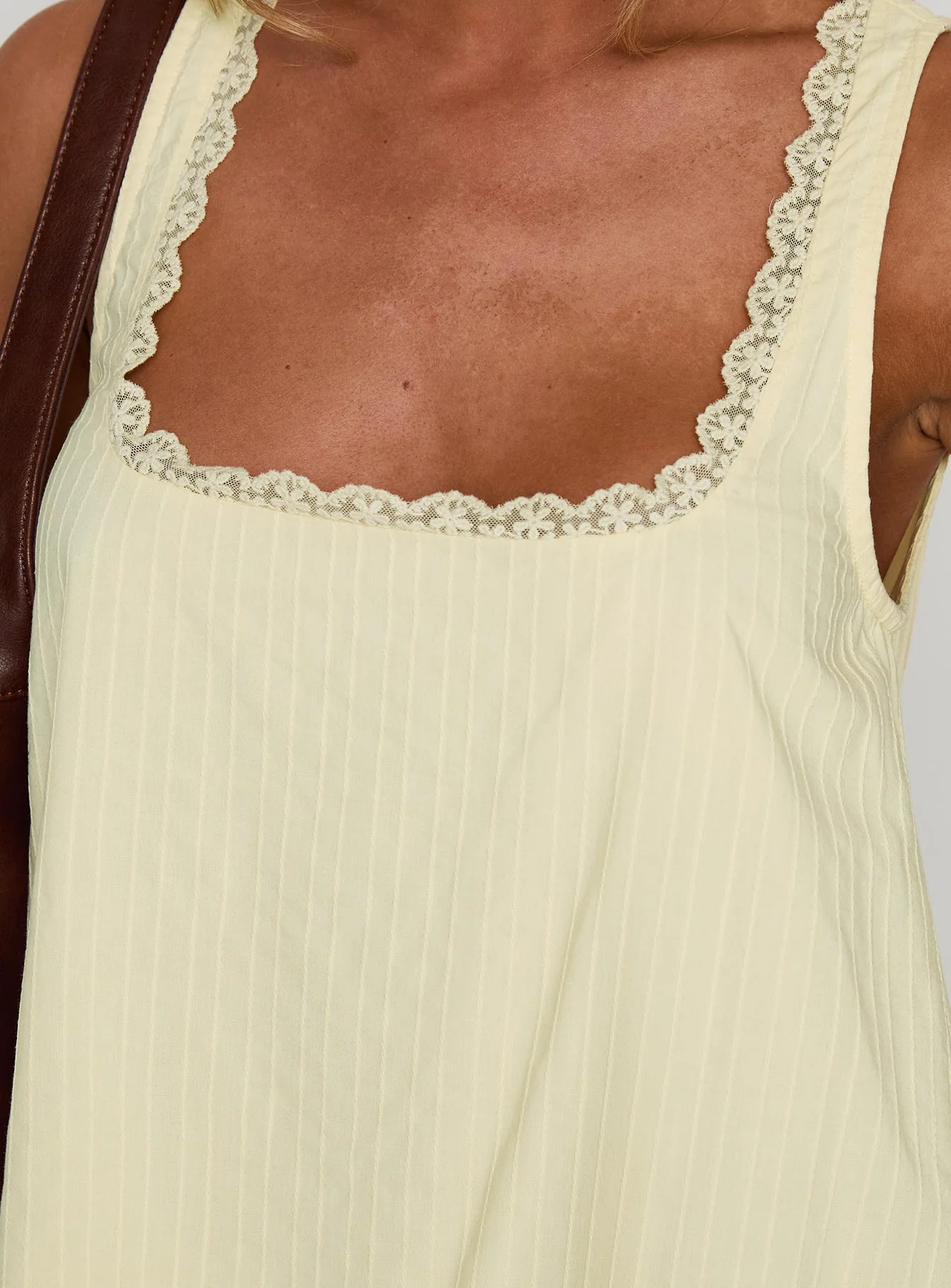 Alanah Mini Dress Lemon - TREBLEV