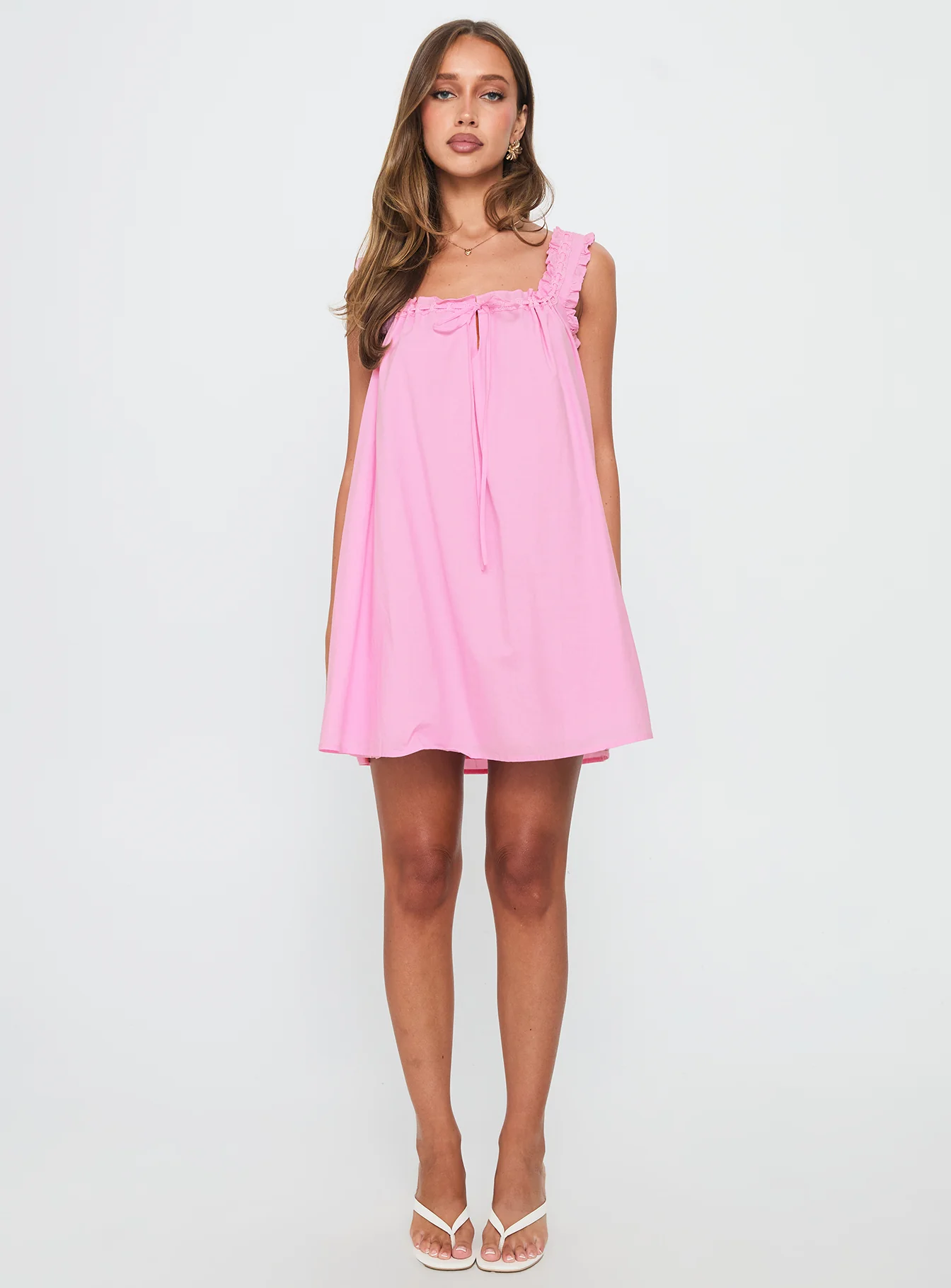 Swing Mini Dress Pink - TREBLEV