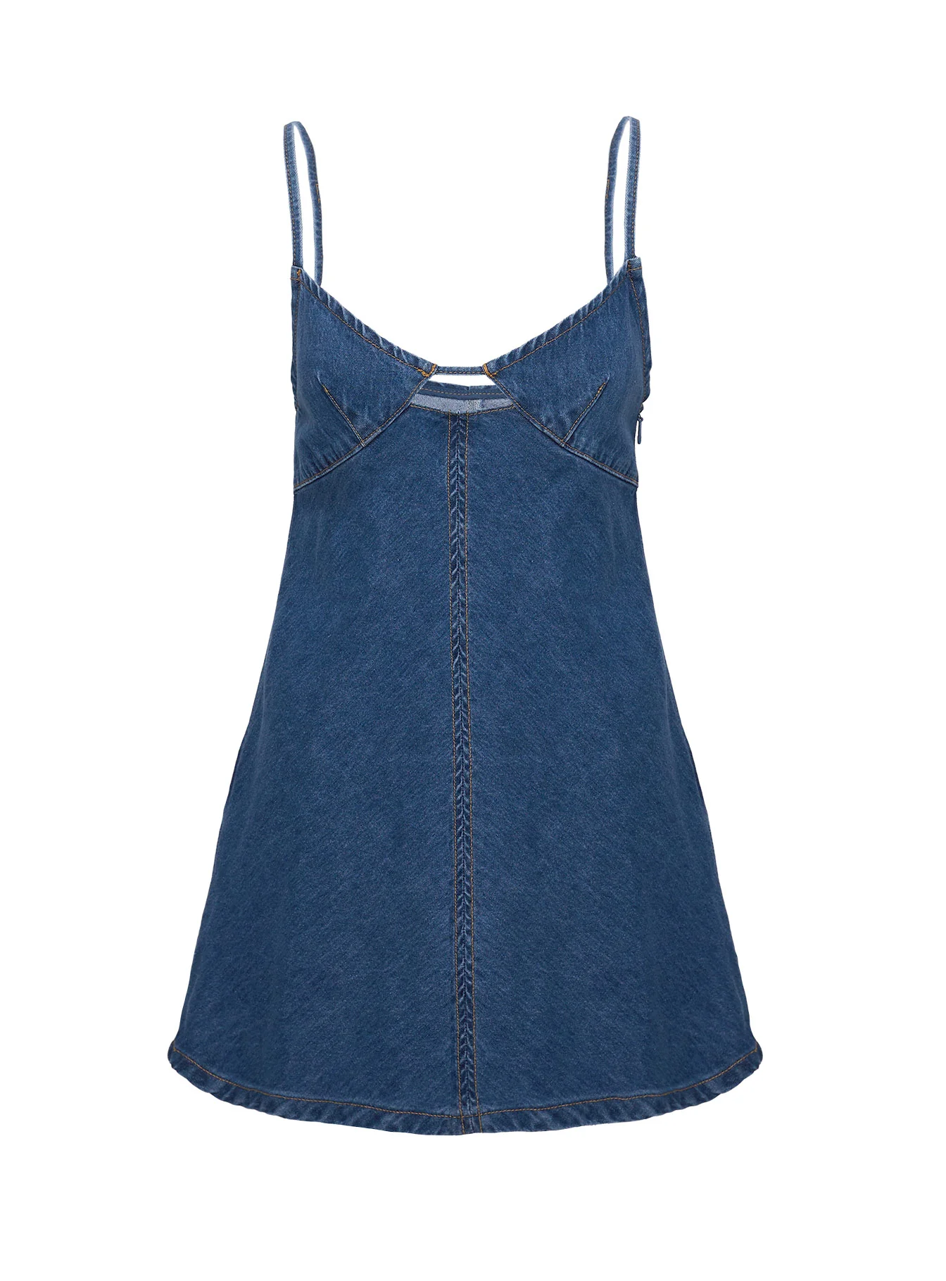 Arwen Denim Mini Dress Blue - TREBLEV