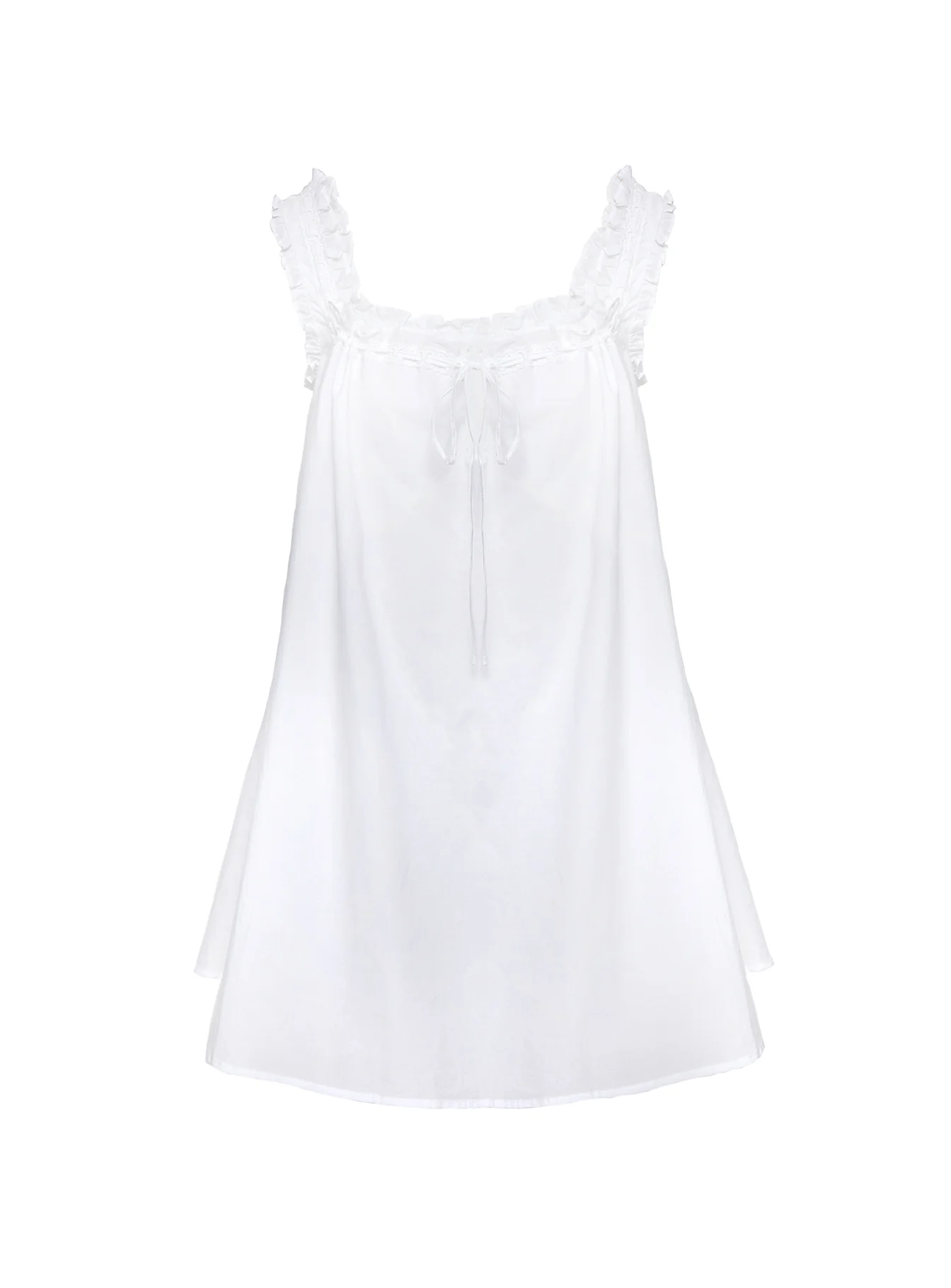 Swing Mini Dress White - TREBLEV